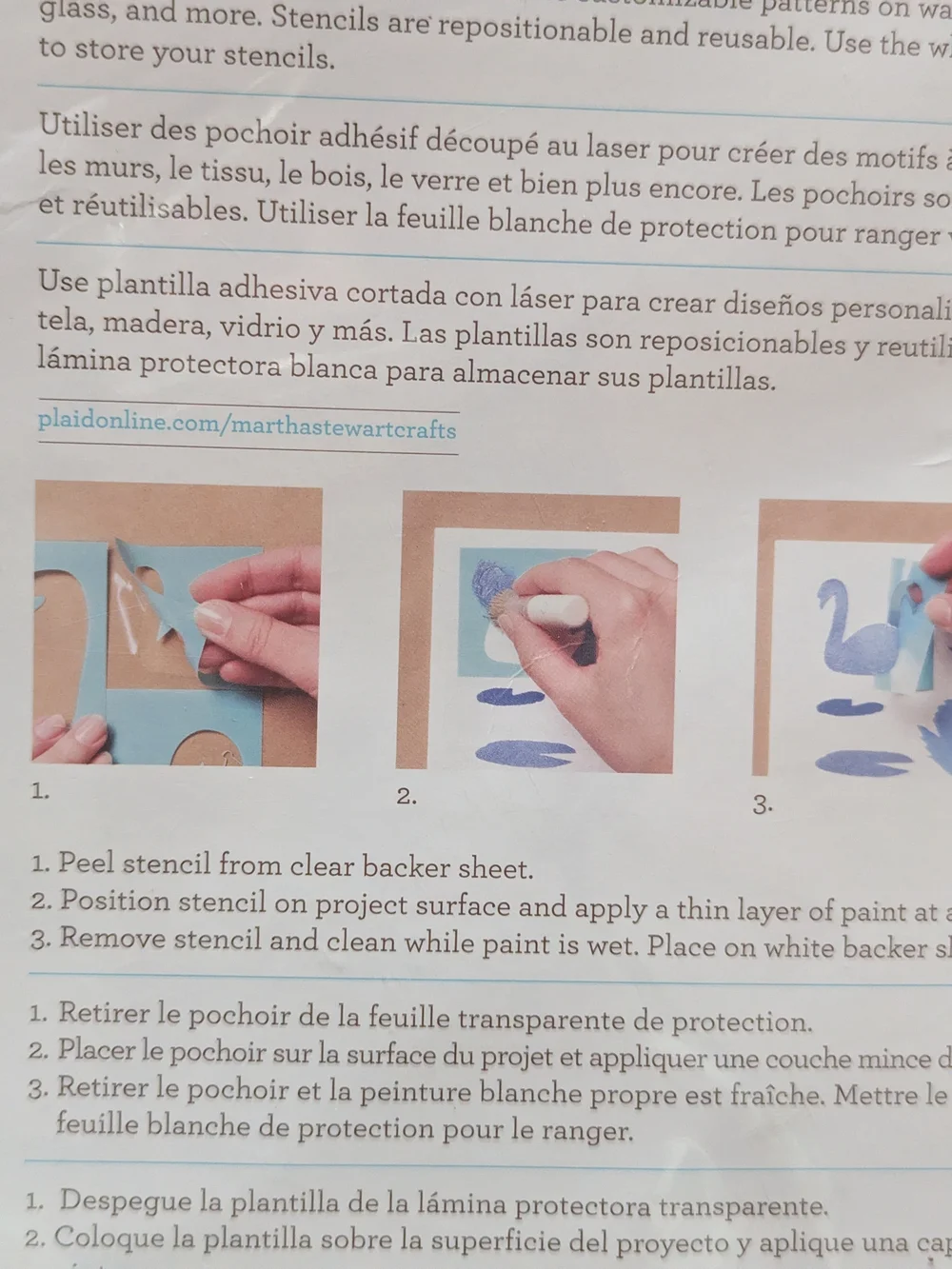 Martha Stewart Blue Adhesive Laser-Cut Stencil Sheet